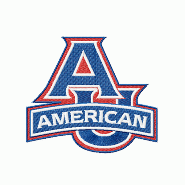 American University embroidery design INSTANT download, American University logo embroidery design INSTANT download, American University embroidery design