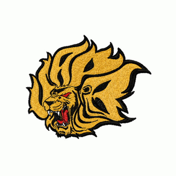 Arkansas-Pine Bluff Golden Lions embroidery design INSTANT download, Arkansas-Pine Bluff Golden Lions logo embroidery design INSTANT download