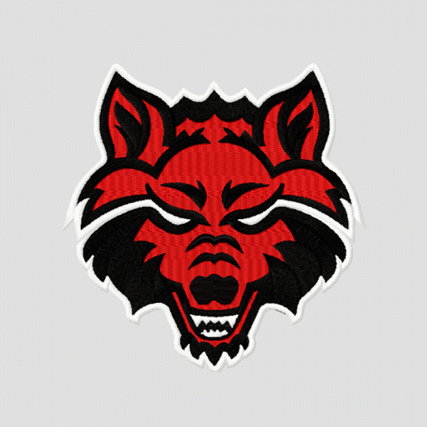 Arkansas State Red Wolves embroidery design INSTANT download, Arkansas State Red Wolves logo embroidery design INSTANT download, Arkansas State Red Wolves