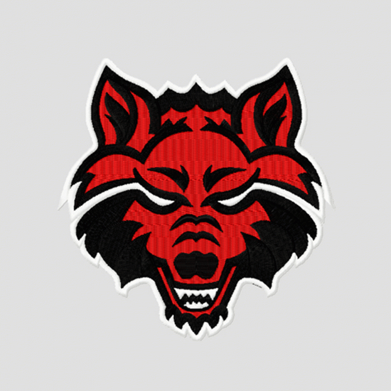 Arkansas State Red Wolves embroidery design INSTANT download