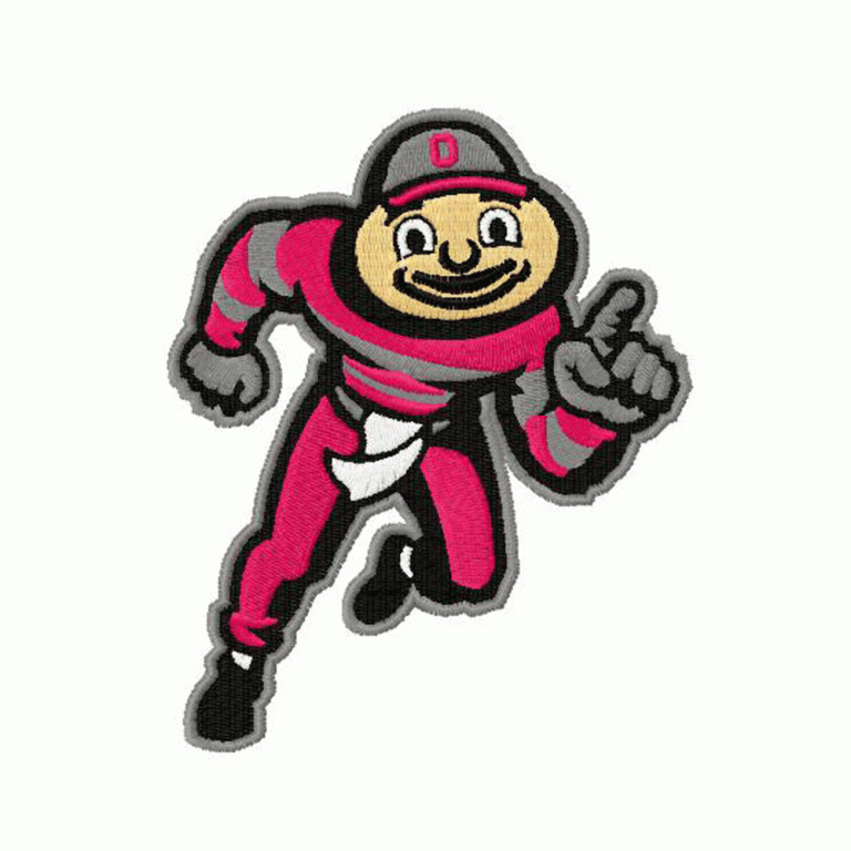 Brutus Buckeye embroidery design INSTANT download