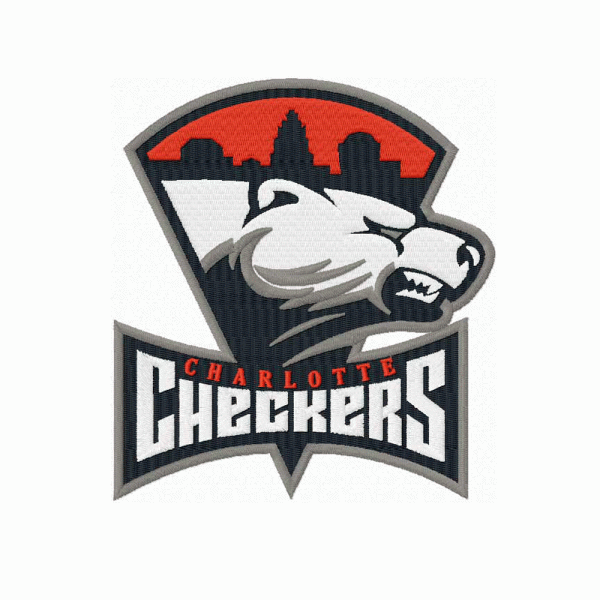 Charlotte Checkers embroidery design INSTANT downloadб Charlotte Checkers logo embroidery design INSTANT download, Charlotte Checkers logo