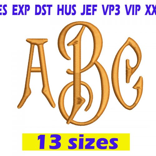 Carson Monogram Font Embroidery INSTANT download Carson Monogram Font Embroidery