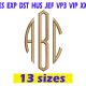 Classic Oval Monogram Embroidery Fonts INSTANT download Classic Oval Monogram Embroidery Fonts