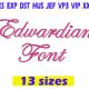 Edwardian Script Embroidery Font Instant Download Edwardian Script Embroidery Font
