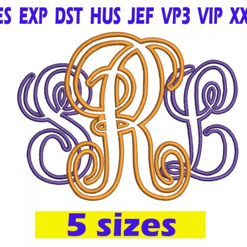 Interlocking vine Applique Font Embroidery INSTANT download Interlocking vine Applique Font Embroidery