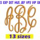 Master Circle Monogram Embroidery Font INSTANT download Master Circle Monogram Embroidery Font