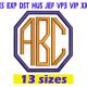 Octagon Monogram Font Embroidery INSTANT download Octagon Monogram Font Embroidery