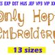 Only Hope Font Embroidery INSTANT download Only Hope Font Embroidery