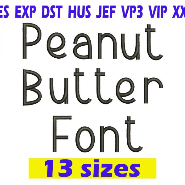 Peanut Butter Cookies Embroidery font INSTANT download. Peanut Butter Cookies Embroidery font