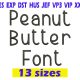 Peanut Butter Cookies Embroidery font INSTANT download. Peanut Butter Cookies Embroidery font