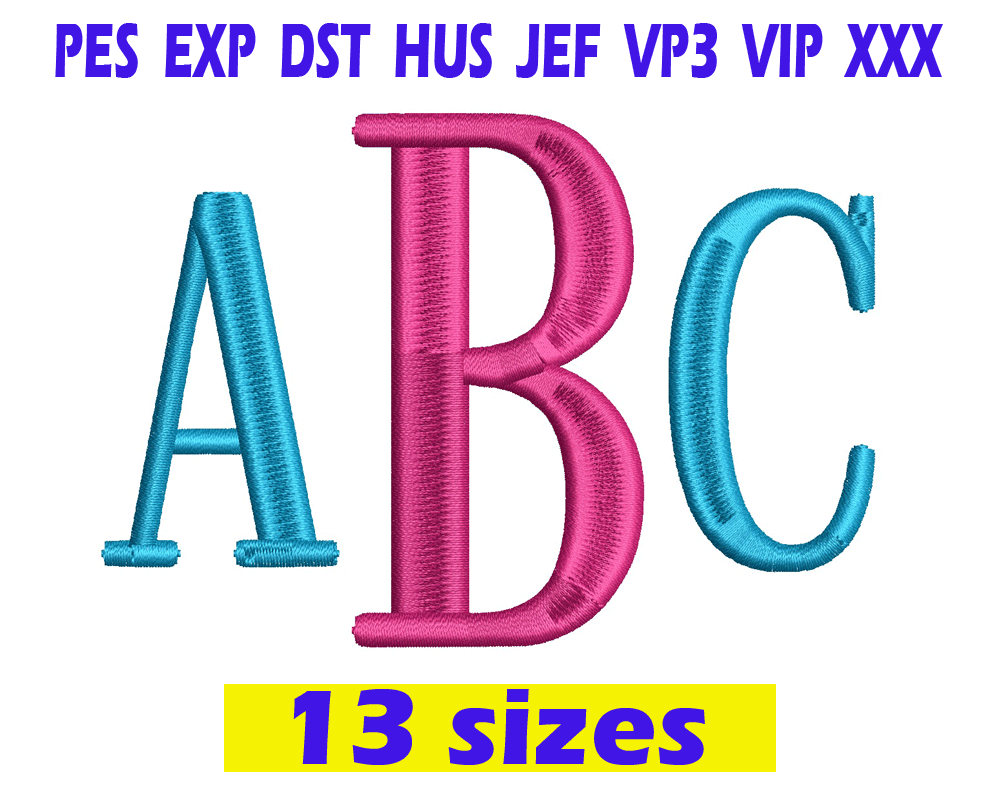 Kleukens Kursiv Embroidery Font Instant Download PES format