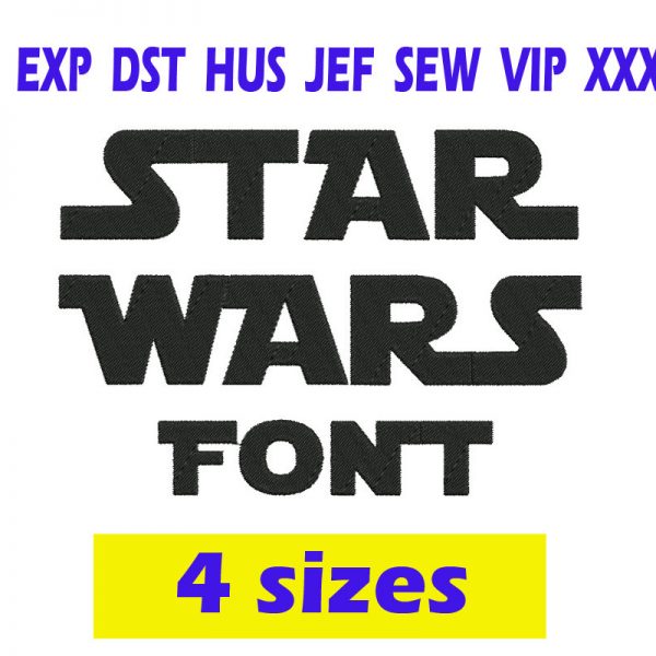 Star Wars font Embroidery Instant Download Star Wars font Embroidery Instant