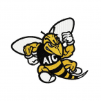AIC Yellow Jackets embroidery design INSTANT download