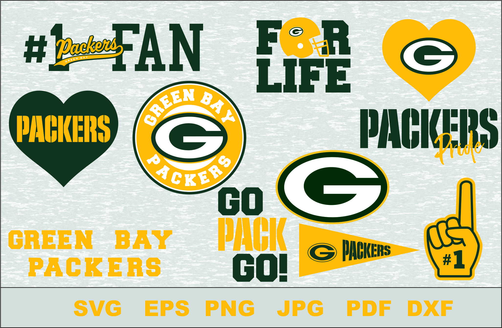 Green Bay Packers Silhouette Studio Transfer Iron On Cut File Cameo Cricut Iron On Decal Vinyl Decal Layered Vector