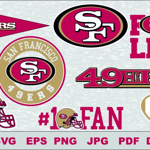 San Francisco 49ers Silhouette Studio Transfer Iron on Cut File Cameo ...