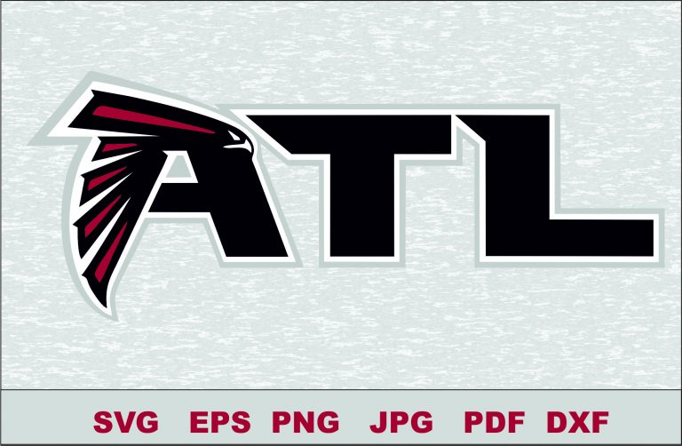 Atlanta Falcons Logo Studio Transfer Iron on Cut File Cameo Cricut Iron ...