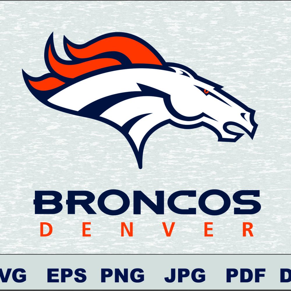 Denver Broncos SVG DXF Logo Silhouette Studio Transfer Iron on Cut File ...