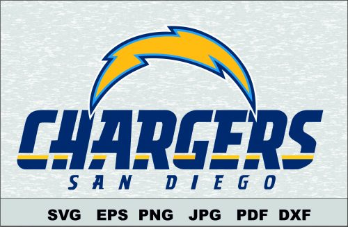 San Diego Chargers SVG DXF logo Silhouette Studio Transfer Iron on Cut File Cameo Cricut Iron on decal Vinyl decal Layered Vector