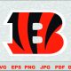 Cincinnati Bengals Layered SVG Logo Silhouette Studio Transfer Iron on Cut File Cameo Cricut Iron on decal Vinyl decal Layered Vector