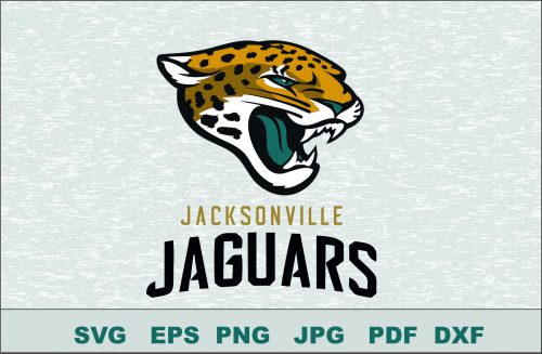 Jacksonville Jaguars Layered SVG Dxf EPS Logo Silhouette Studio Transfer Iron on Cut File Cameo Cricut Layered Vector