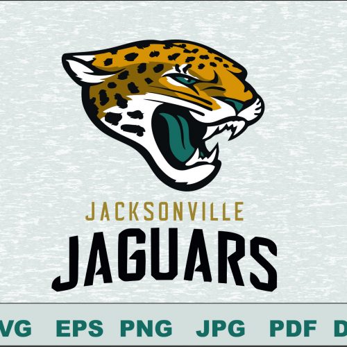 Jacksonville Jaguars Layered SVG Dxf EPS Logo Silhouette Studio Transfer Iron on Cut File Cameo Cricut Layered Vector