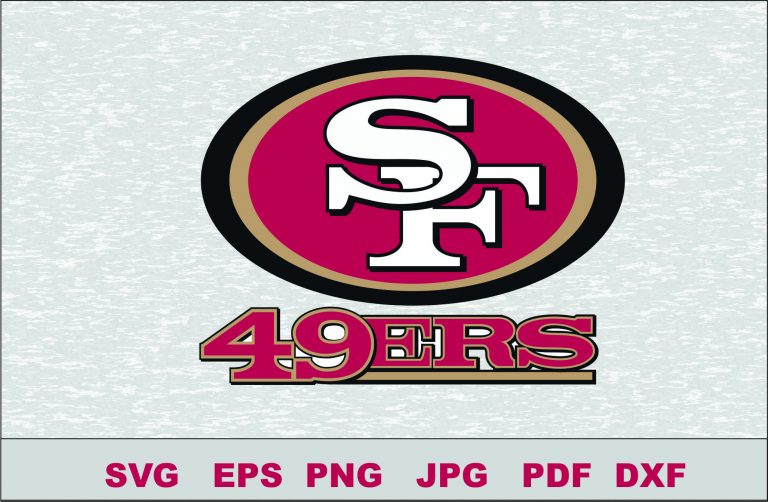 San Francisco 49ers Silhouette Studio Transfer Iron on Cut File Cameo