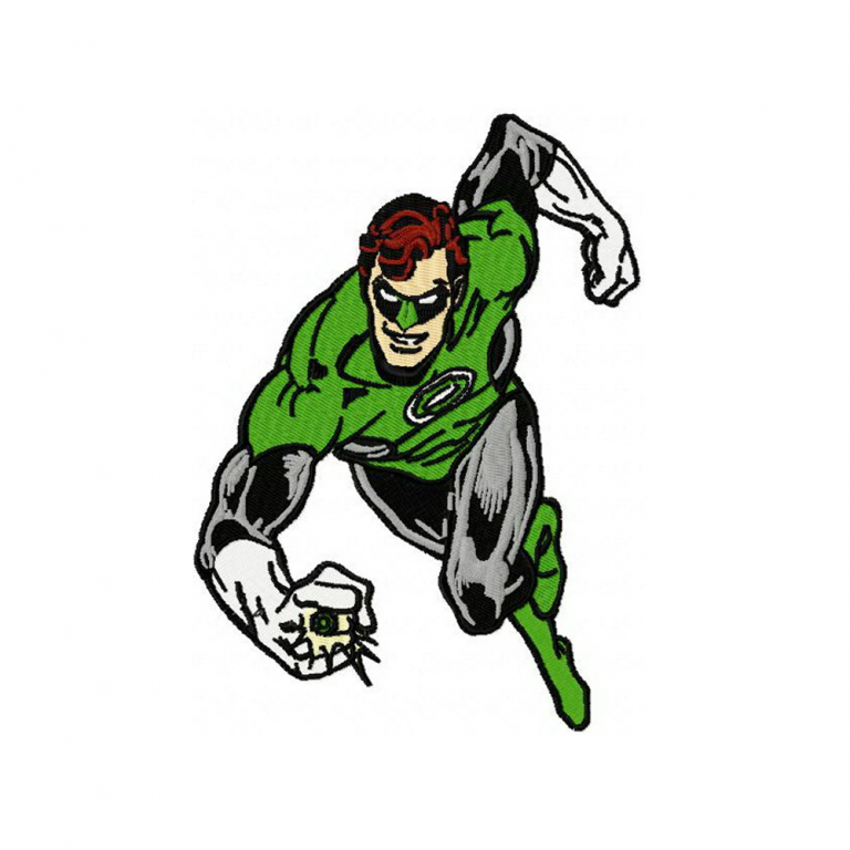 Green Lantern Machine embroidery design INSTANT download