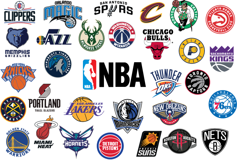 nba teams logo vector